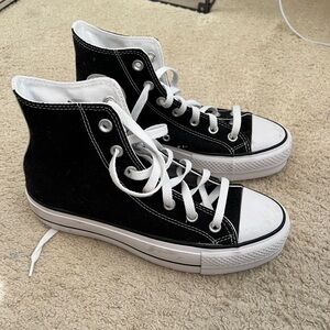 Black Platform Converse W8